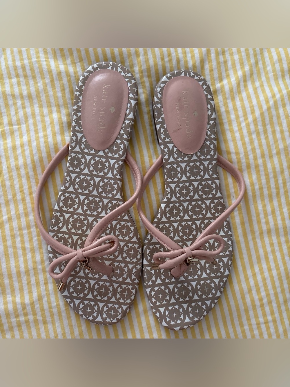 kate spade Pink Bow Patterned Sandals